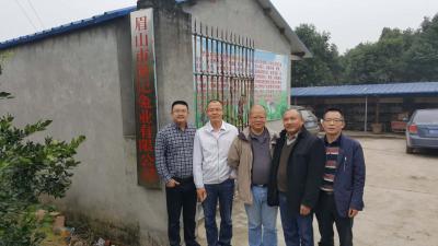 中國兔協(xié)副秘書長閻英凱、恒豐集團(tuán)董事長喬志軍、齊魯動(dòng)保技術(shù)總監(jiān)邱榮展  蒞臨公司基地視察